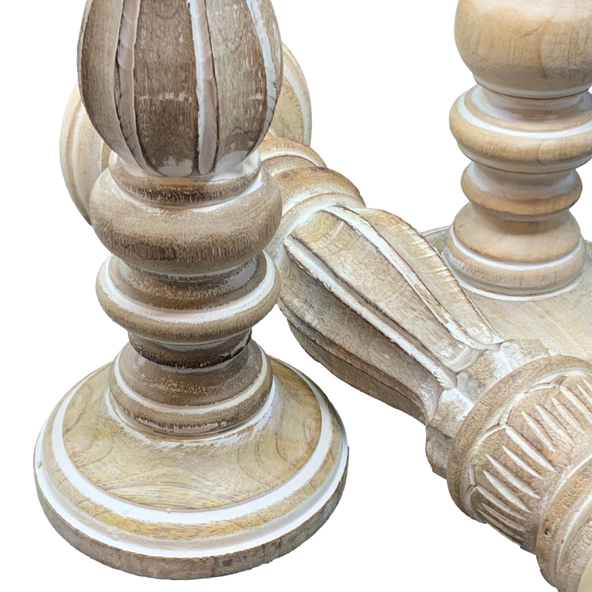 Wilco Home - Wholesale Candle Holder - NEW Set of 3 Annapolis Candle Holders-Bleached Mango Wood7