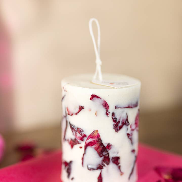 MySunshineCandless - Wholesale Novelty Candle - Dry flowers candle ,Rose Flower Soy Candles , Handmade gift4