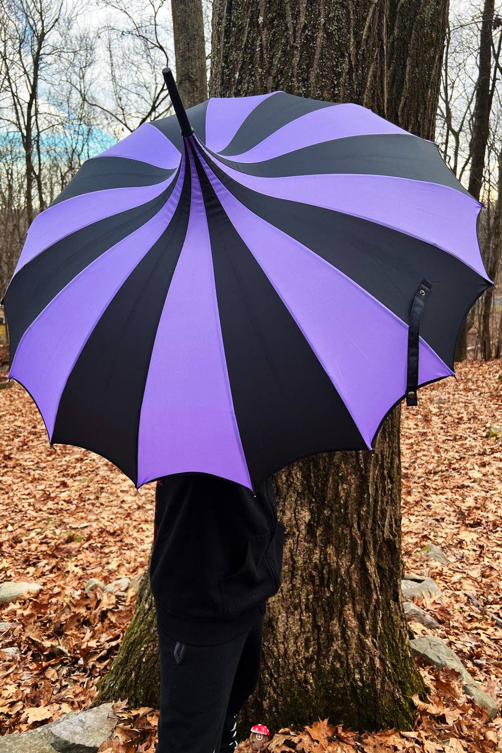 vampirefreaks - Wholesale Umbrella - Unisex - Batwing Pagoda Umbrella [BLACK/LIGHT PURPLE]10