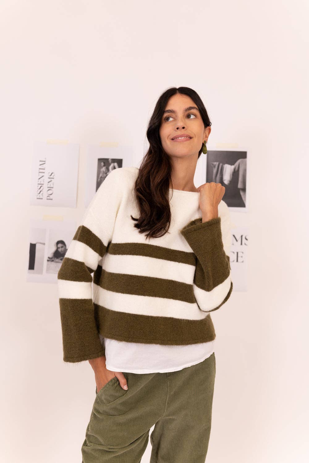 POEMS BCN - Wholesale Knit Sweater - Women's - TWO-TONE BOAT NECK SWEATER3