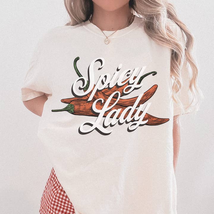 Lucy + Company - Wholesale Screen Printed T-Shirt - Women's - Spicy Lady Peppers Graphic Tee1