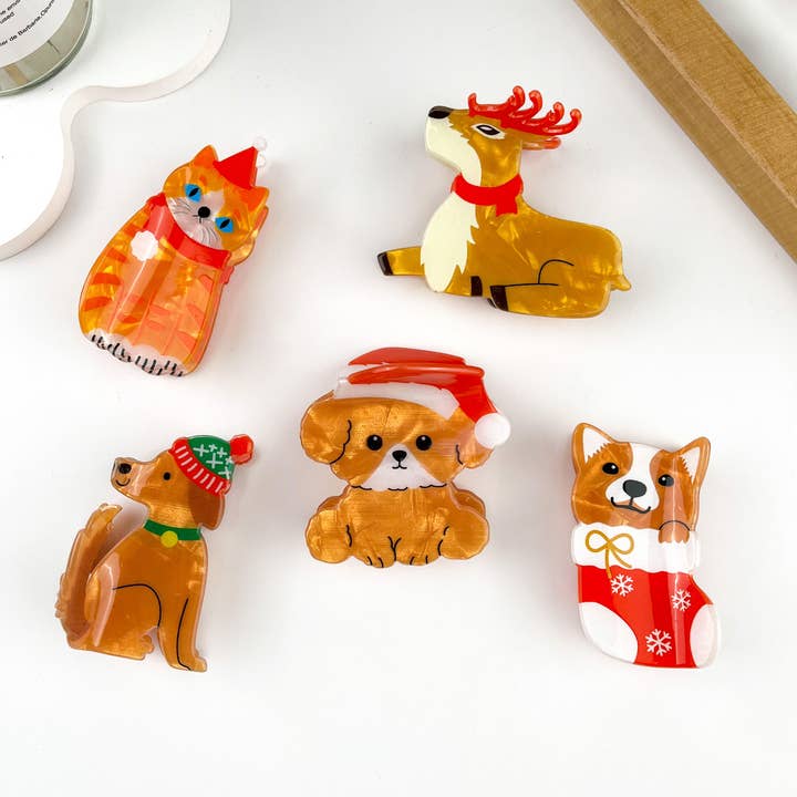 mildstyles - Wholesale Hair Pin - Lovely cartoon Christmas animal hairpins