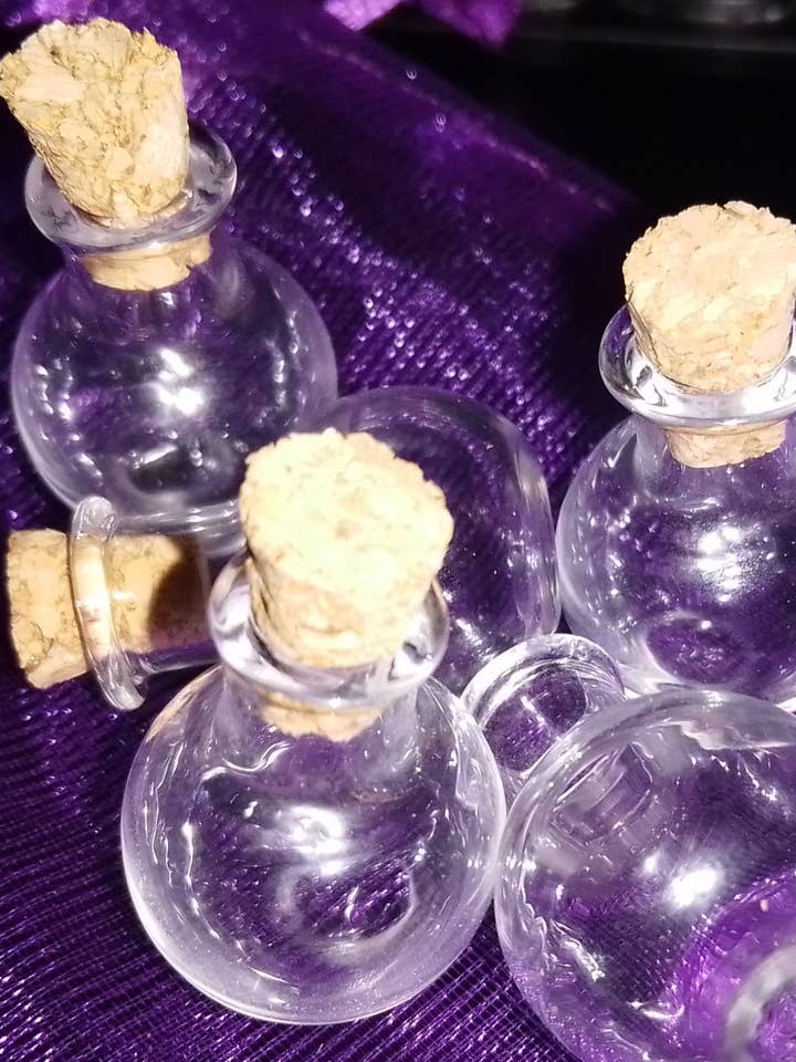 Miniature Potion Bottles 2cmx1cm Set Of 5 for wholesale by nls emporium