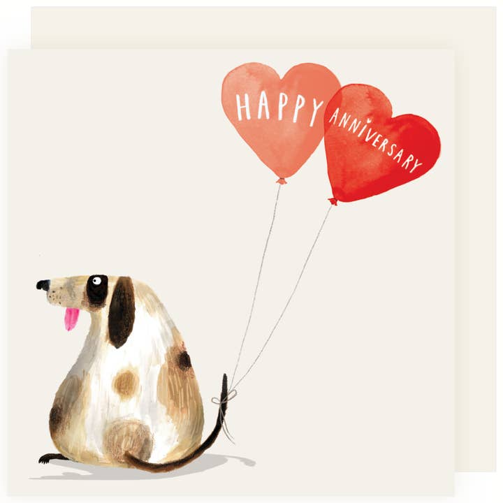 Happy Dog Anniversary Greeting Card | Cute Anniversary Card for wholesale by Charley Rabbit Cards