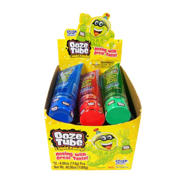 Grandpa Joe's Candy Shop - Wholesale Hard Candy - Sweet Bandit Ooze Tube Liquid Candy, 12ct1