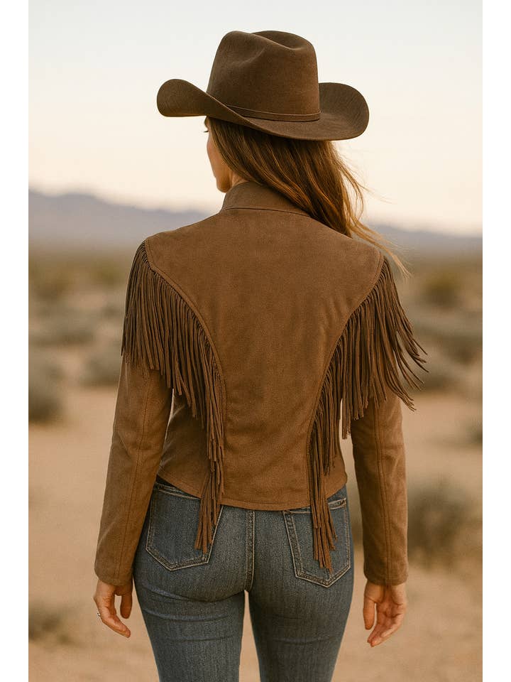 Brown Ladies' jacket L-25301 for wholesale on Faire1