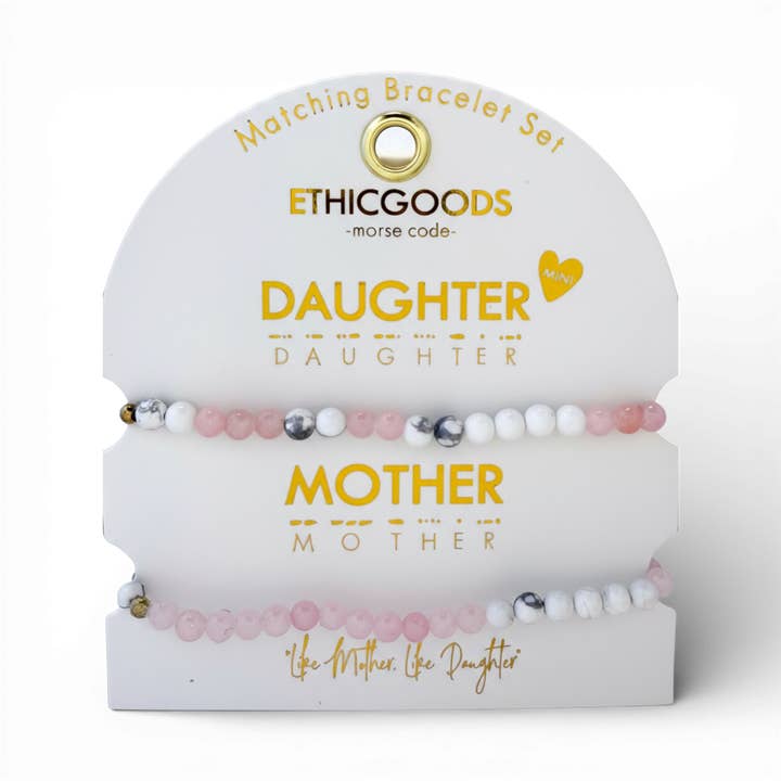 Morse Code Matching Set | MOTHER & MINI DAUGHTER for wholesale by ETHICGOODS