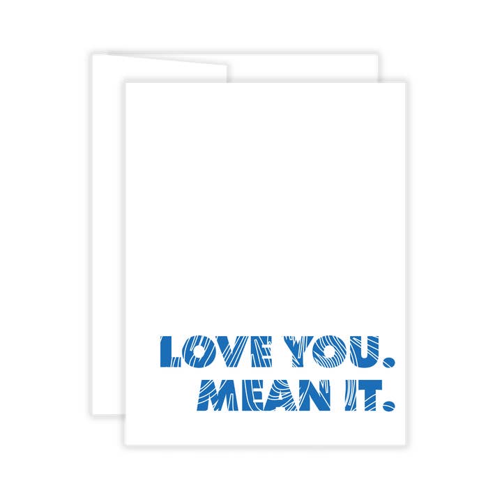 Love You Mean It voor wholesale door Biba Letterpress