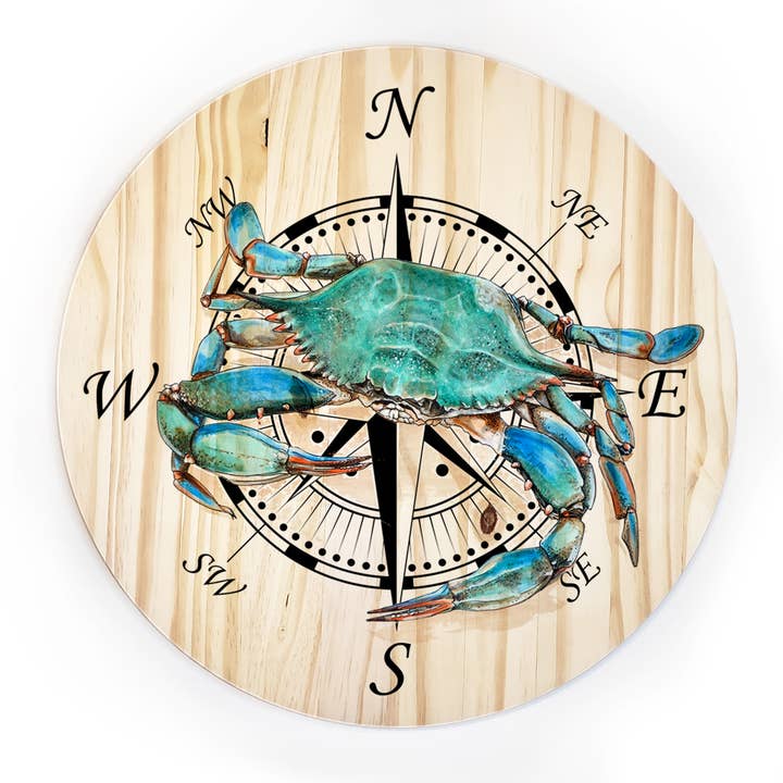 18" Wood Circle Art- Custom State or Map Mom Art for wholesale by Map Mom