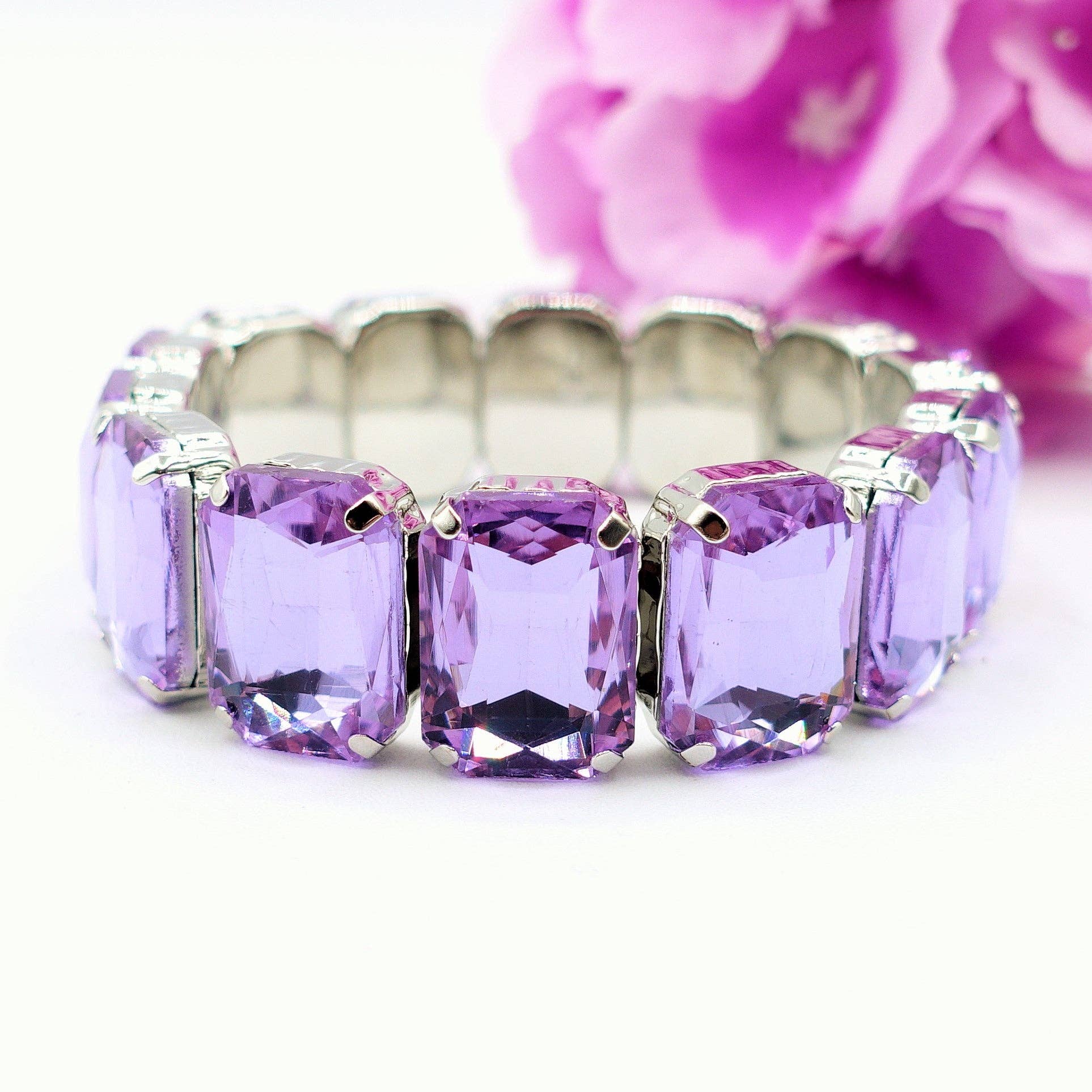 Daemon srls - Wholesale Bangle Bracelet - MARGOT - Bracciale Elasticizzato con pietre sfaccettate - LUCE COLLECTION41