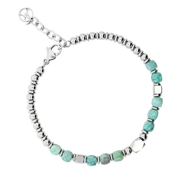 BRACCIALE UOMO CON SFERE E PIETRE - KM24128A905/906 per la vendita all'ingrosso da parte di AMORINO SRL
