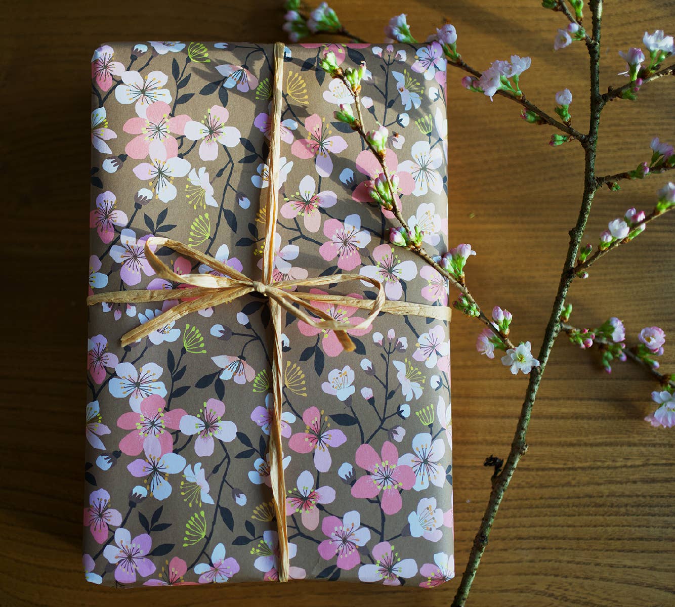 Brie Harrison Ltd – wholesale Flat wrap – Cherry Blossom Gift Wrap 3