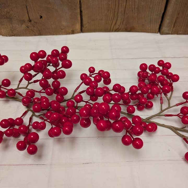 Red Berry Garland for wholesale by A.T. Imports