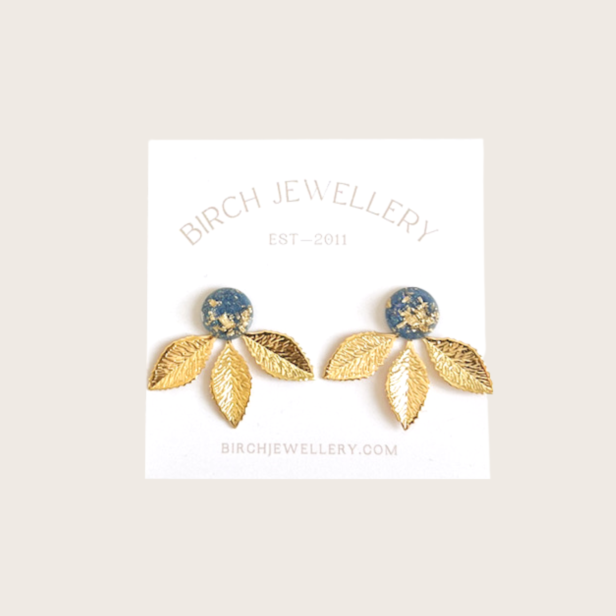 Birch Jewellery - Vente Boucles d'oreilles ear jackets/manchettes d'oreille (climbers) - Cache-oreilles en forme de feuille d'or5