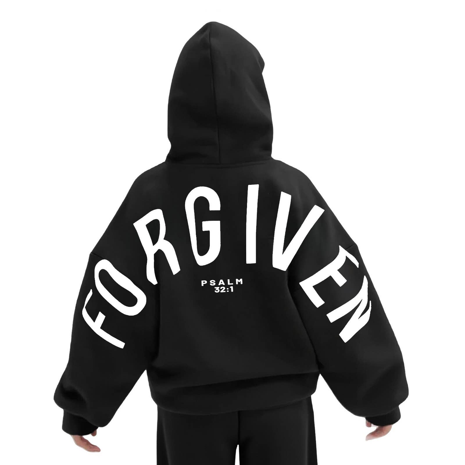 Rosa Clothing - Wholesale Hoodie - Women's - FORGIVEN Printed Oversized Hooded Sweatshirt0