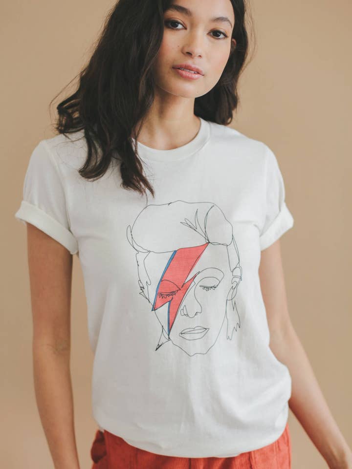 Joseph + Sue - Wholesale Screen Printed T-Shirt - Women's - Aladdin Sane T-Shirt
