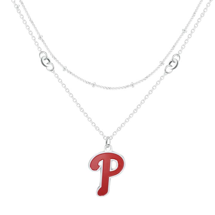 Colar de fio duplo MLB Philadelphia Phillies por atacado de Simran International
