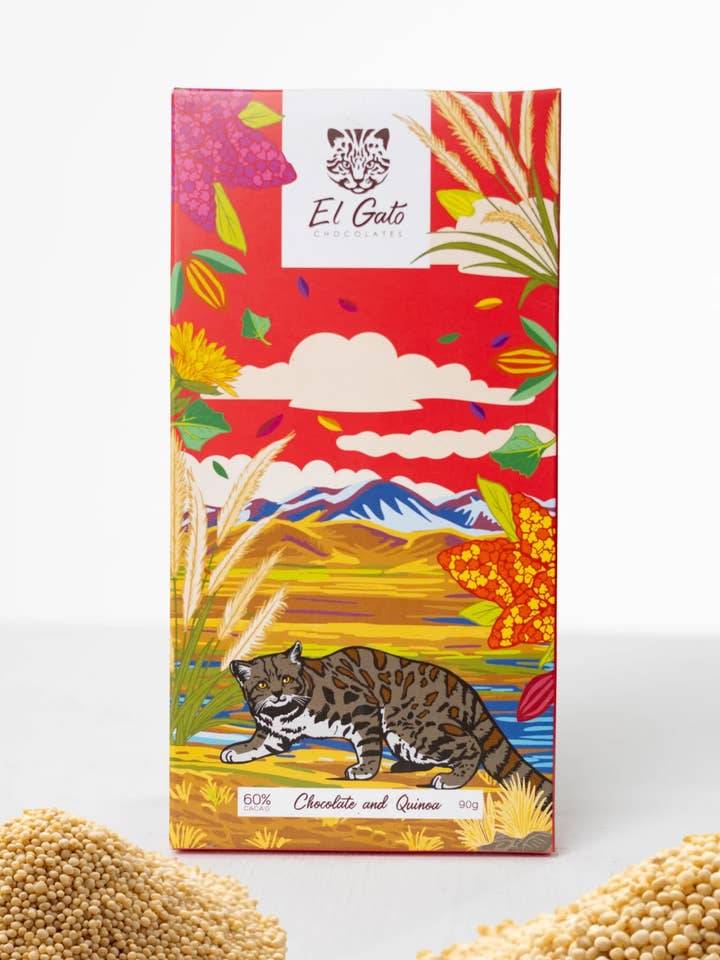 90g Chocolate com Quinoa 60% Cacau por atacado de El Gato Chocolates