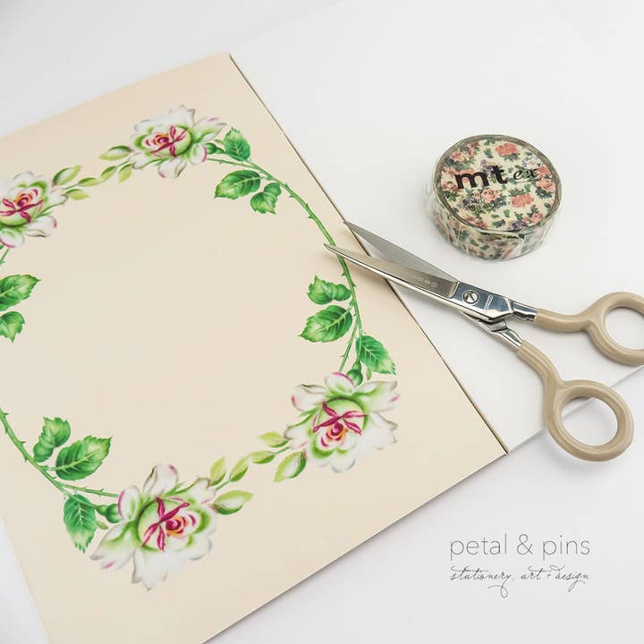 petal & pins – Caderno por atacado – Caderno Vintage Teacup Floral - latte2