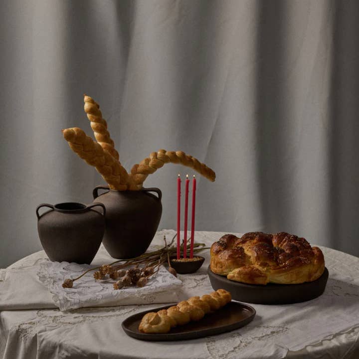 Creating Comfort Lab - Wholesale Platter - Handmade Stoneware Oval Serving Platter "Pumpernickel"3