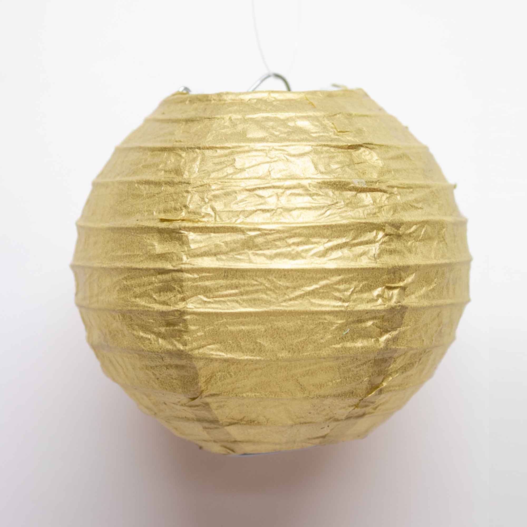 Four Inch Paper Lantern - Gold for wholesale on Faire