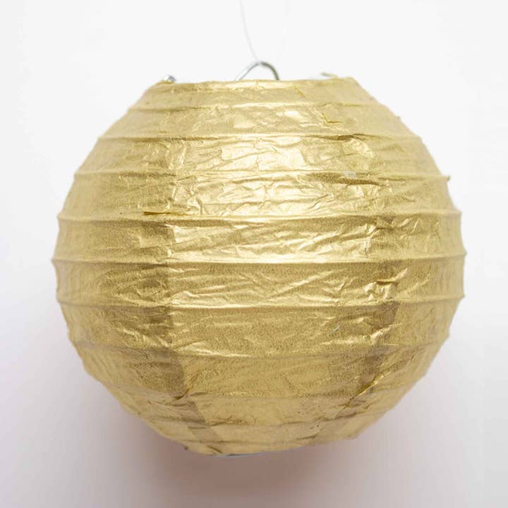 Four Inch Paper Lantern - Gold for wholesale on Faire0
