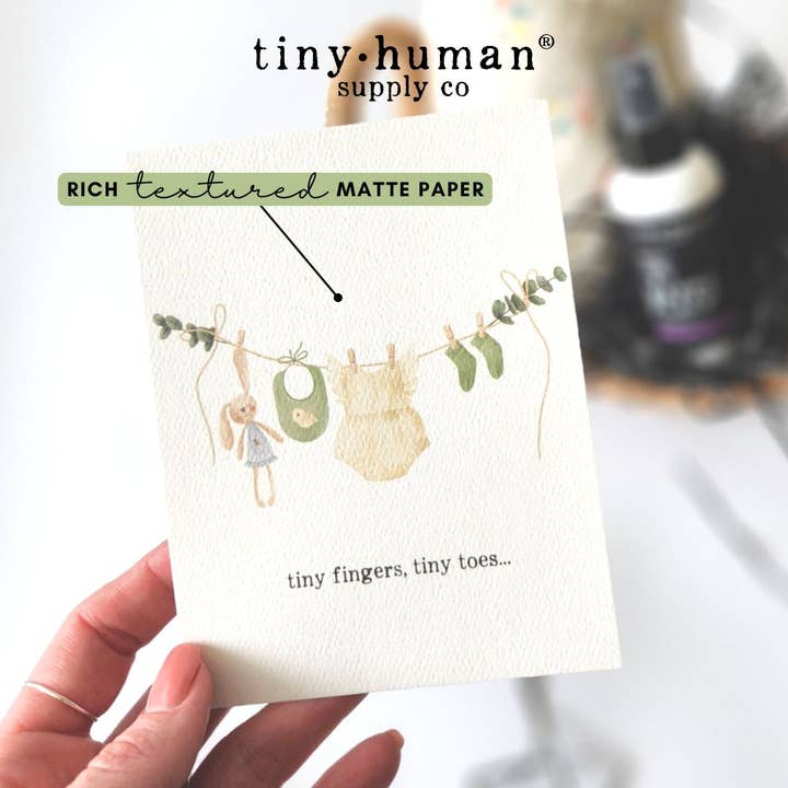Tiny Human Supply Co. - Wholesale Baby Card - Baby Birth & Baby Shower Cards - Laundry1