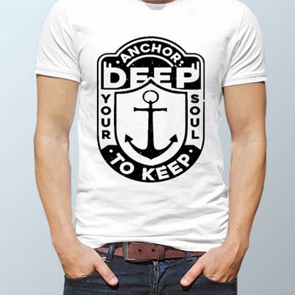 Men's Tee "Anchored Soul Deep" for wholesale by Wishful Mammoth Wholesale Options
