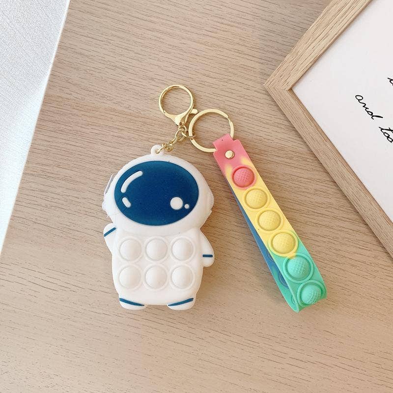 KiddieKickz - Wholesale Keychain - Kids - Small Keychain Coin Purse Spaceman Bear Fingertip Toy4
