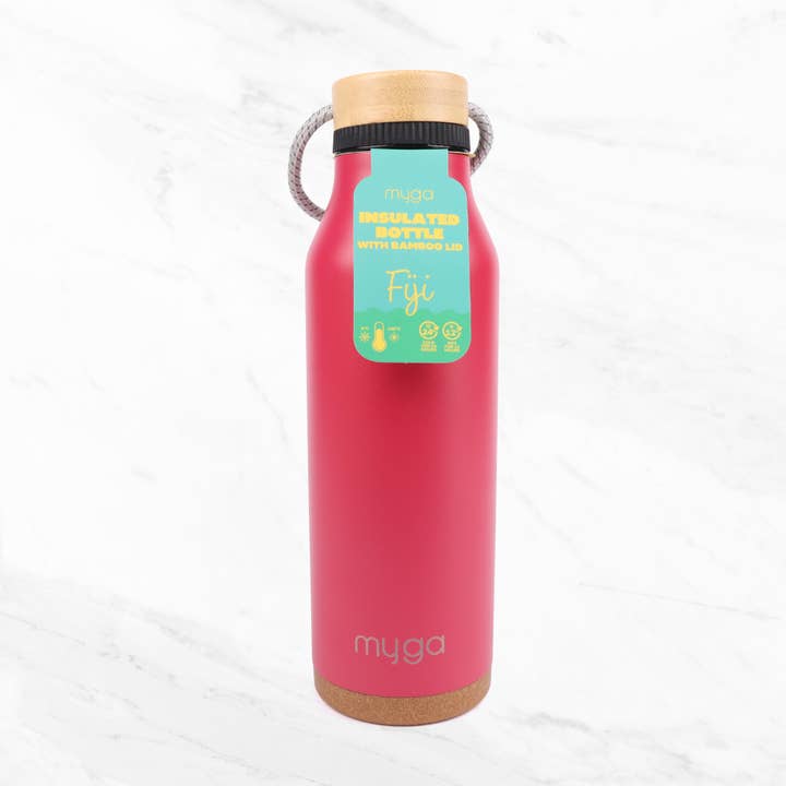 Myga Eco - Wholesale Water Bottle - Fiji Insulated Water Bottle with Bamboo Lid