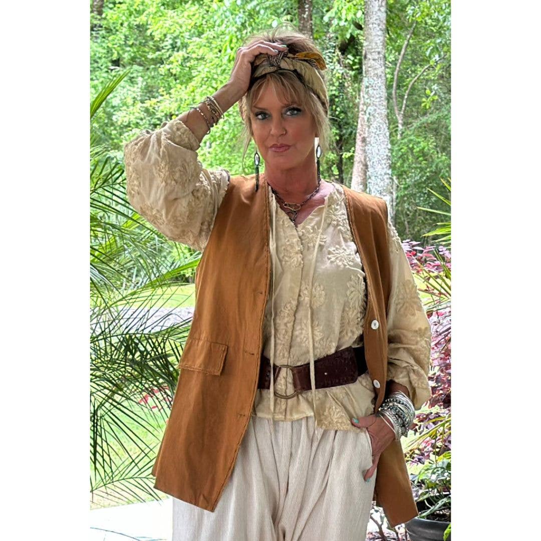 Jaded Gypsy – wholesale Väst - Dam – Harvest Winds Väst - Camel0