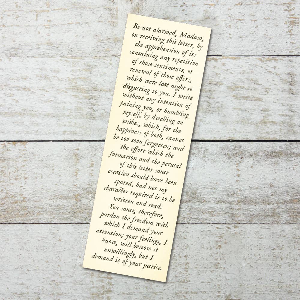 Novelteas LLC – wholesale Bookmark – Mr Darcy's Letter - Pride and Prejudice Bookmark1