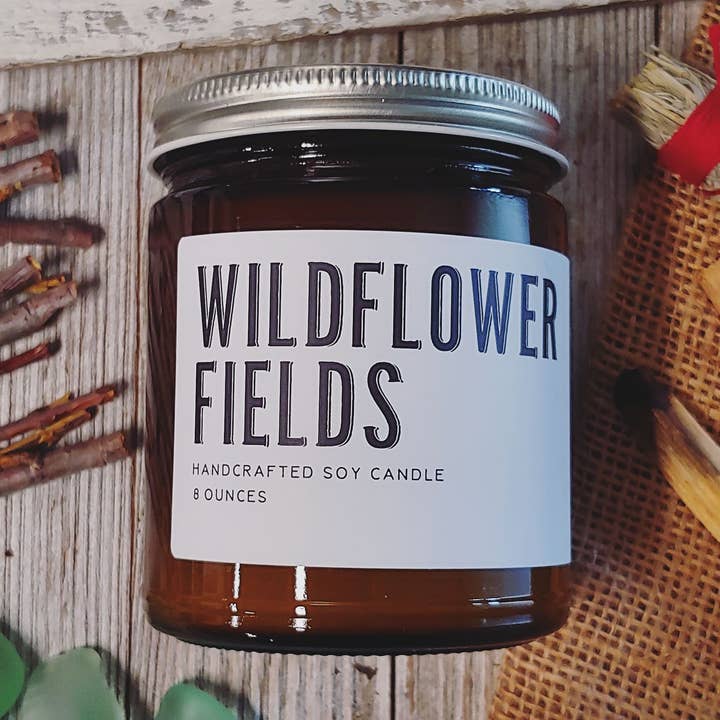 Earth & Anchor Soap Co. – wholesale Burkljus – Wildflower Fields Veganskt sojaljus0