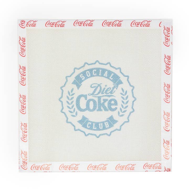 Diet Coke Social Club Needlepoint Canvas | Licensed Coca-Cola® Product for wholesale by Mary Kathryn Design