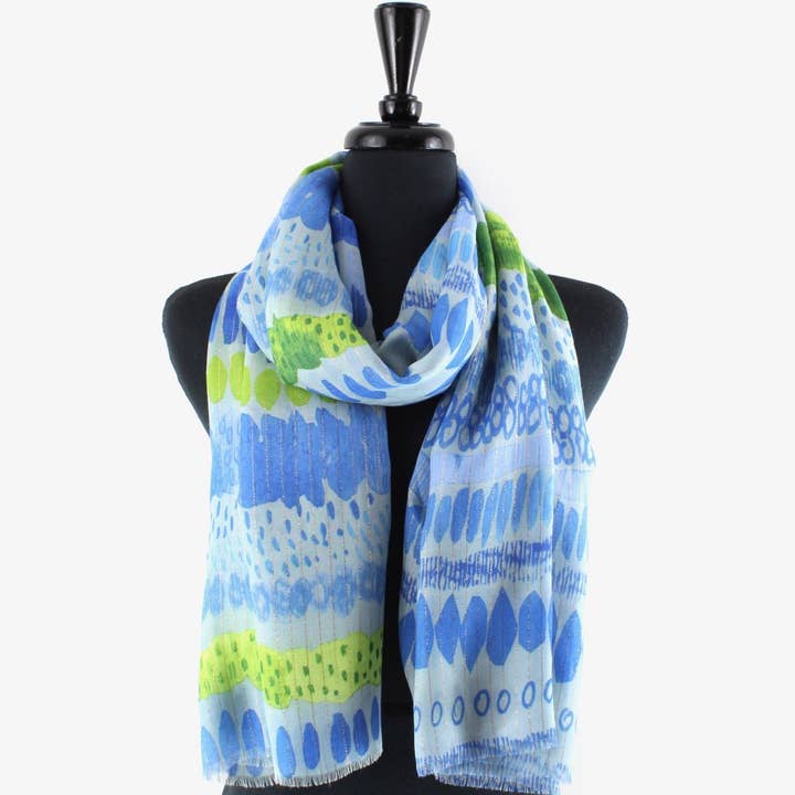 S25030 Sciarpa Leggera Amaya con Oro Metallico per la vendita all'ingrosso da parte di Pretty Persuasions