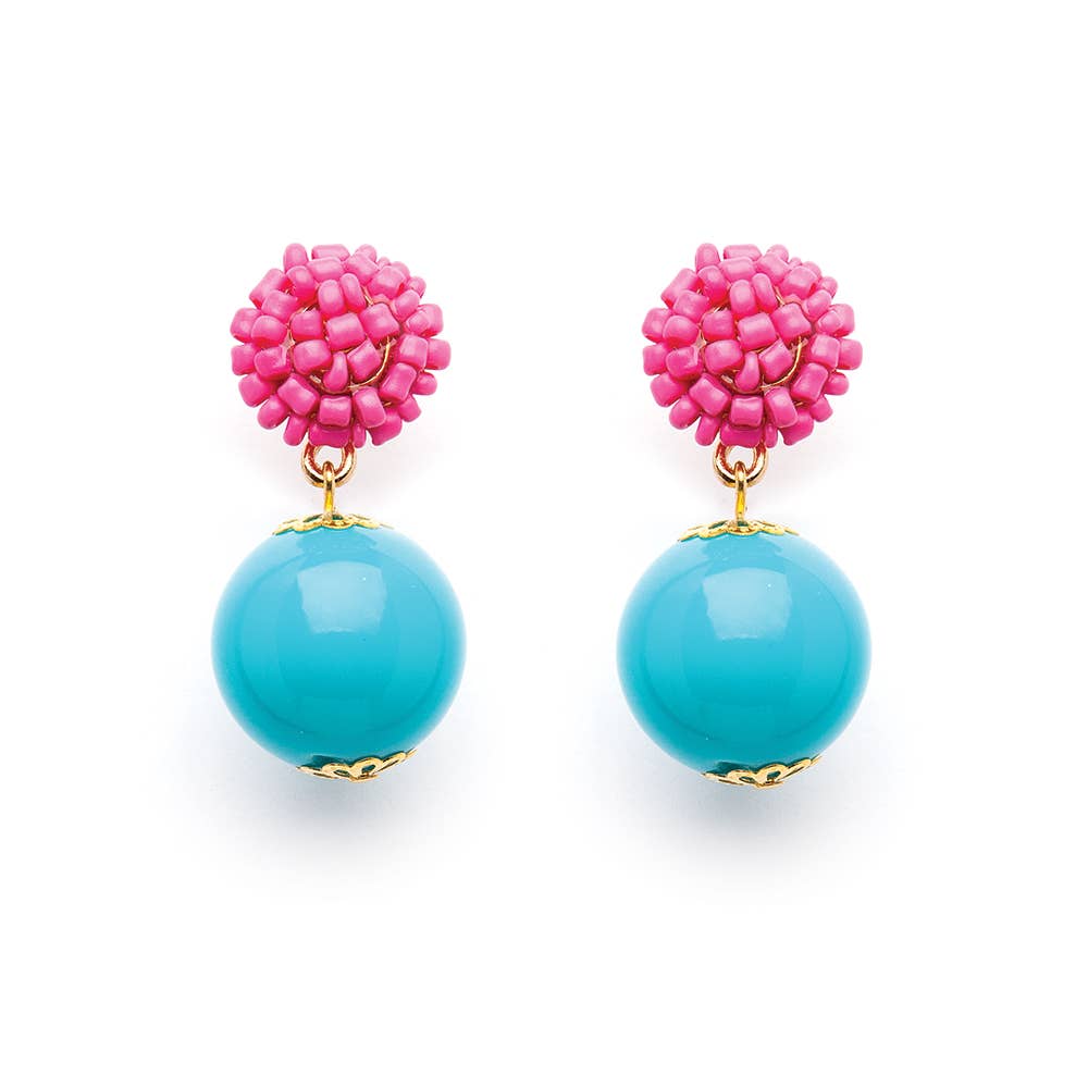 Fornash - Wholesale Dangle Earrings - Seed Bead Earrings - Candy - Turquoise3