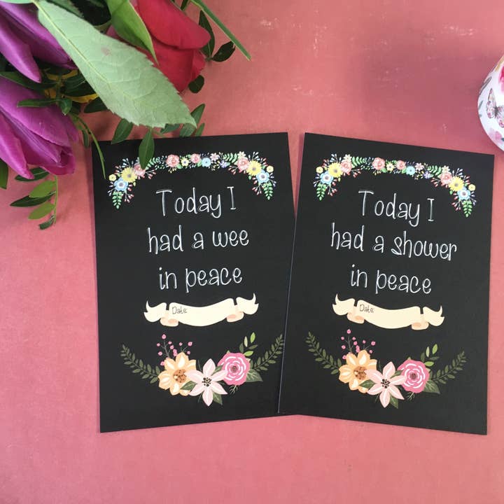 Mummy Journey Cards ® Chalkboard Floral for wholesale by Dios Designs