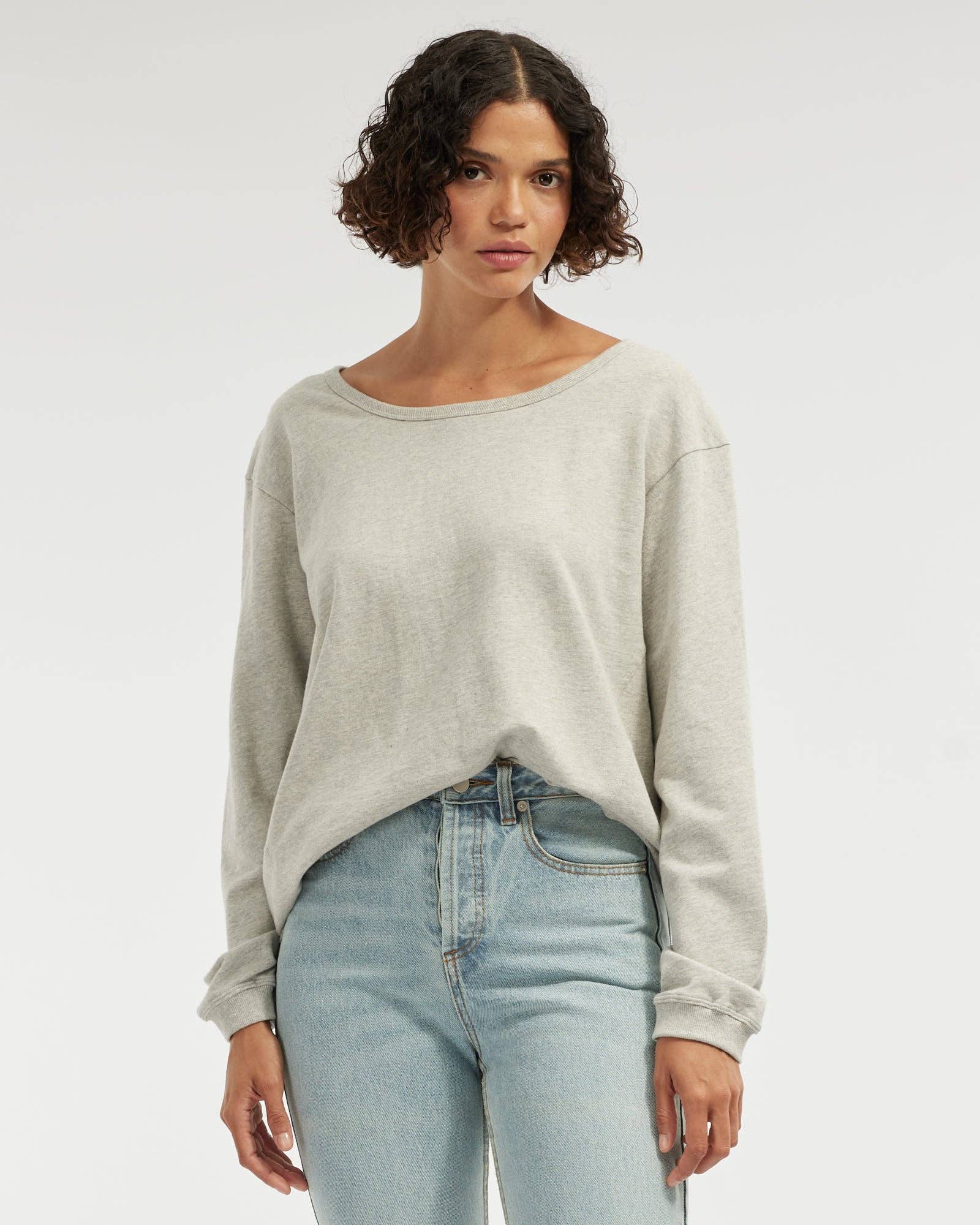 Jessie Crew Neck Sweater - Grey for wholesale on Faire