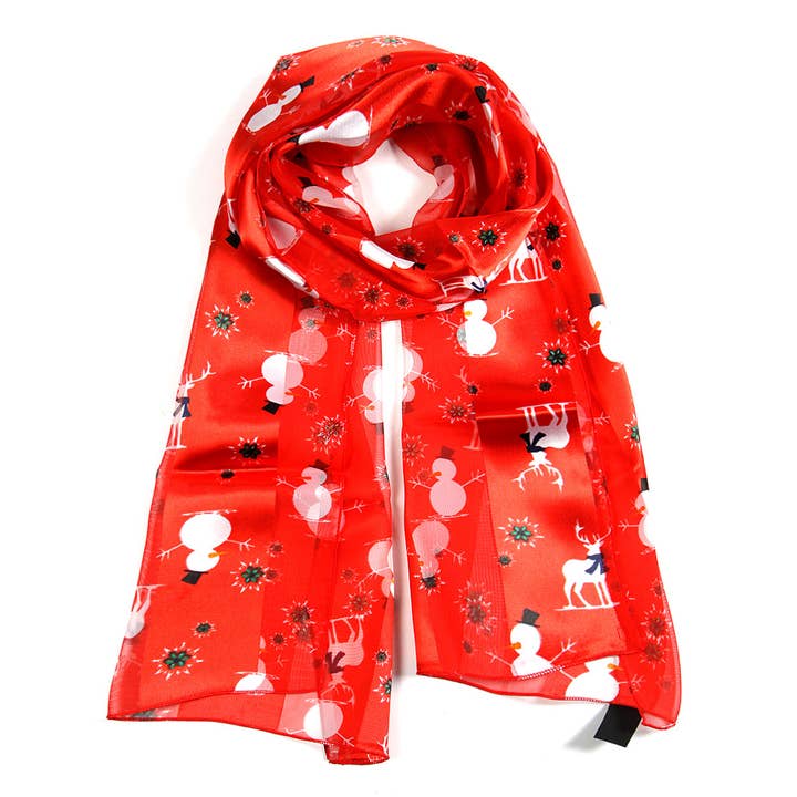SERENITA - Wholesale Scarf - Unisex - Christmas Scarf Tree Wonderland Candy Cane Holiday Gift