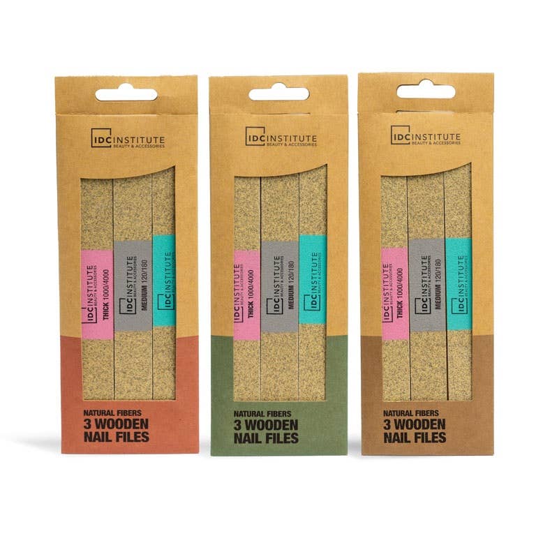 Aquarius Cosmetic SLU - Wholesale Toothbrush - IDC INSTITUTE NATURAL FIBERS NAIL FILES SET 3PCS3