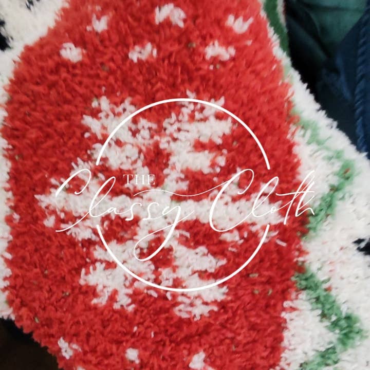 The Classy Cloth WS - Wholesale Throw Blanket - Christmas Luxe Blanket- Snowman Fair Isle RTS6