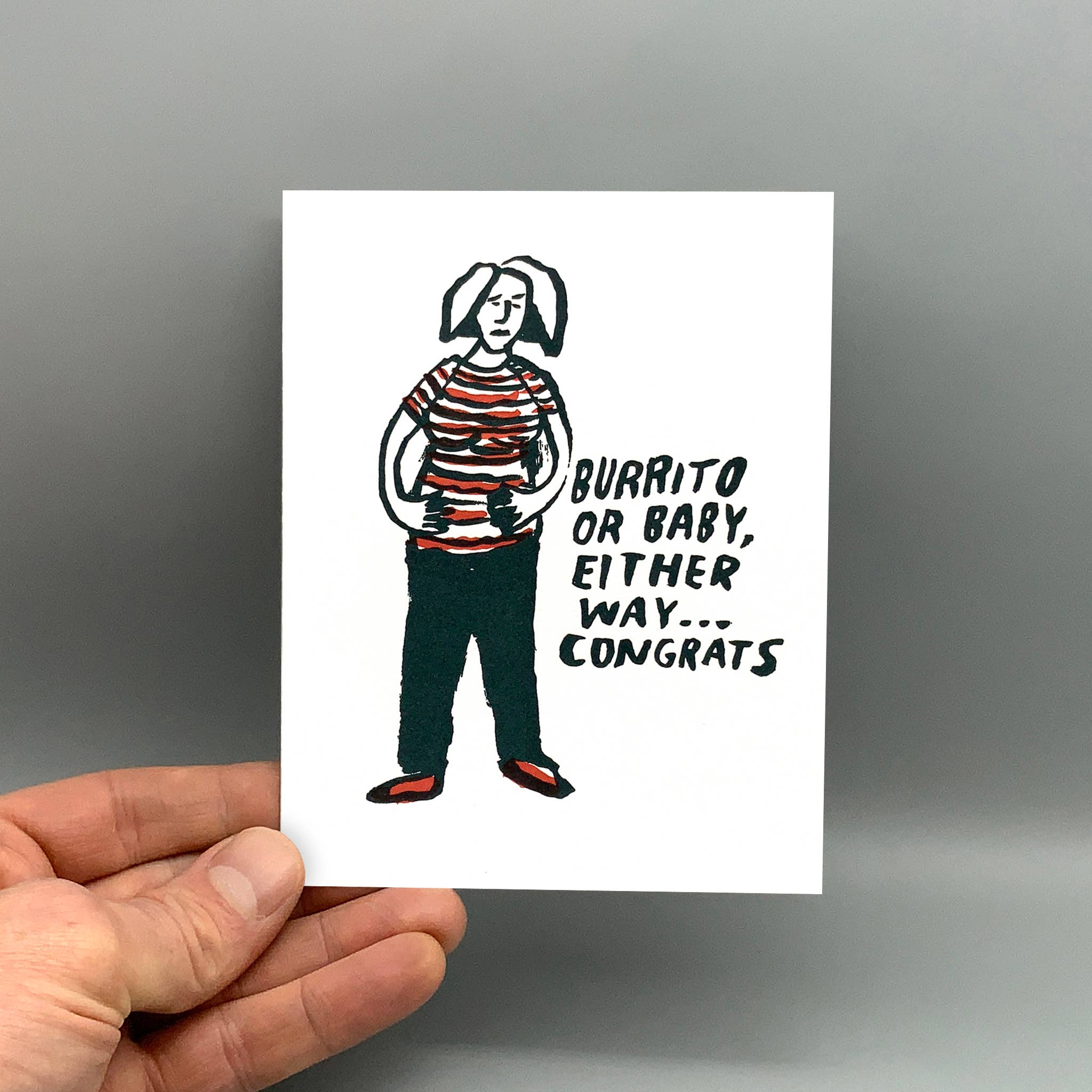 Westland Press – wholesale Baby card – Burrito or Baby1