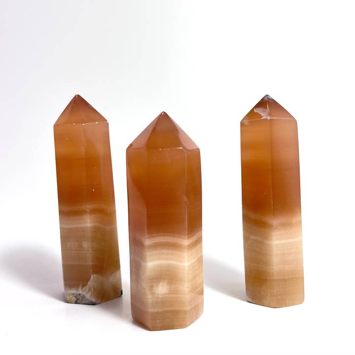 Moonlight Trail - Wholesale Spiritual Stone/Crystal - Honey Calcite | Tower