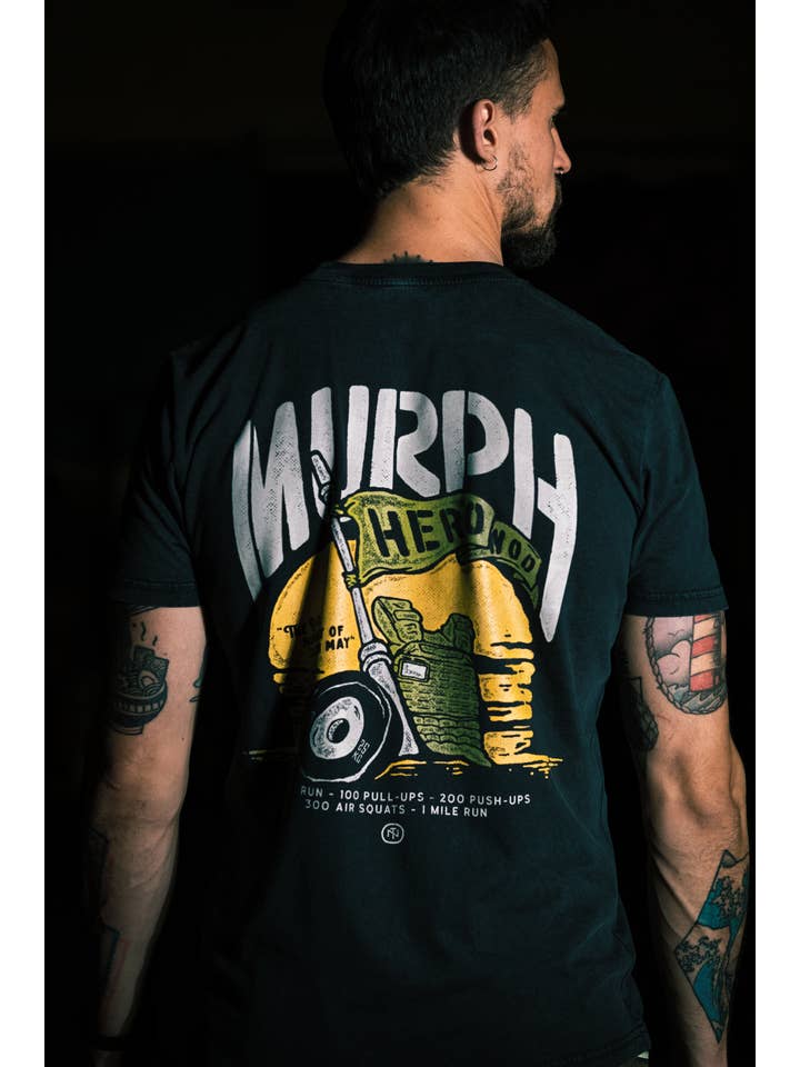Murph Day - Hero Wod T-Shirt Ed.2023 - Washed Black for wholesale on Faire