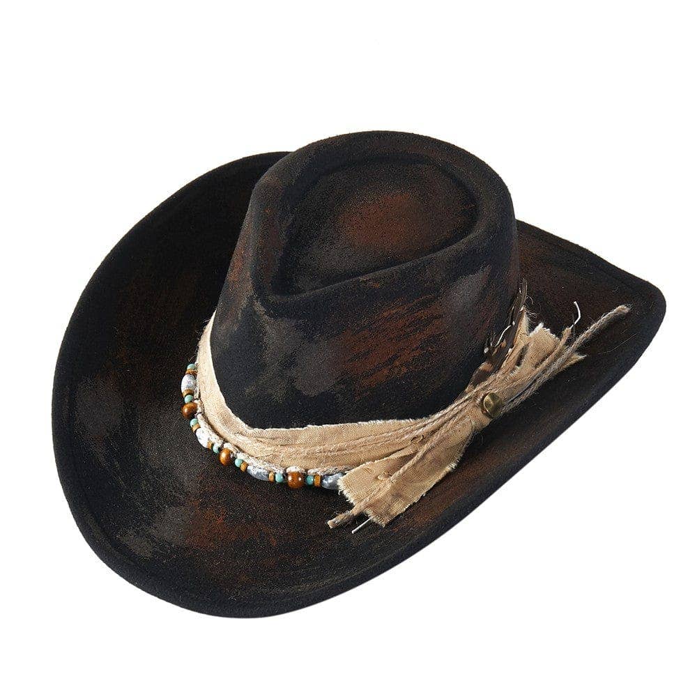 MiMi Wholesale - Wholesale Cowboy Hat - Women's - MH0274 Vintage Shapeable Cowboy/Fedora Hat3