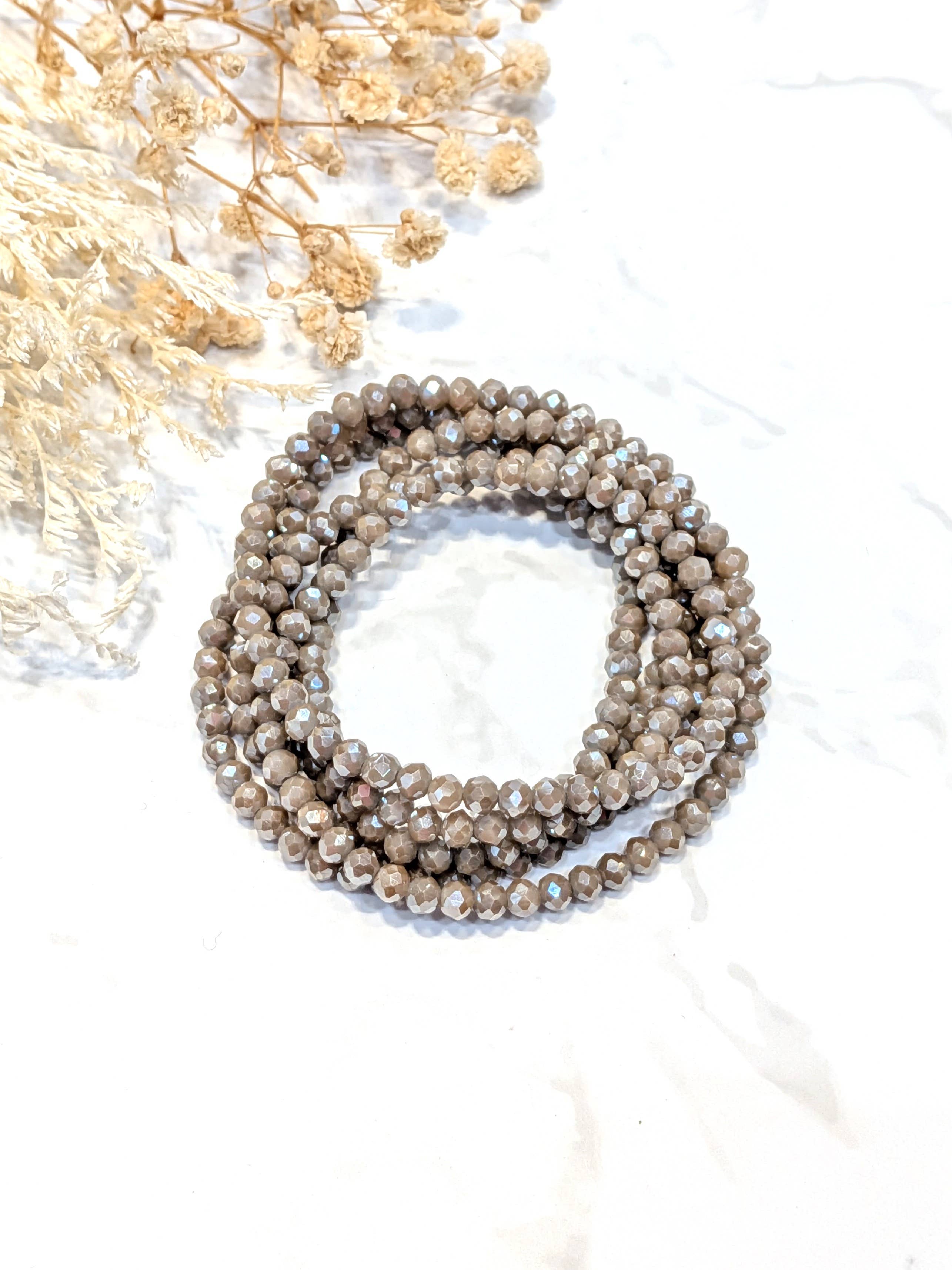 LOLO & YAYA - Vente Bracelets maillon et chaîne - Bracelet élastique Crystal opaque multi tours11