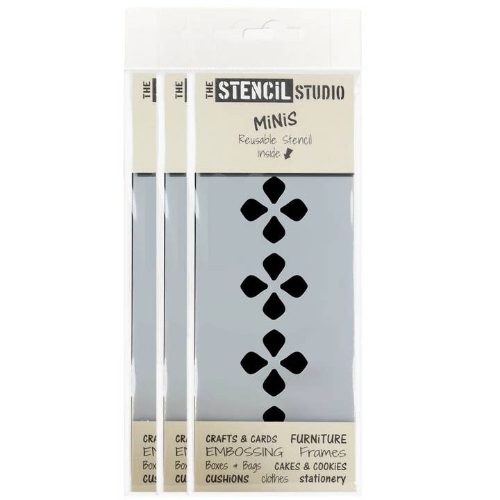Stencil MiniS - Folkkonst Floral Border Stencil för wholesale av The Stencil Studio