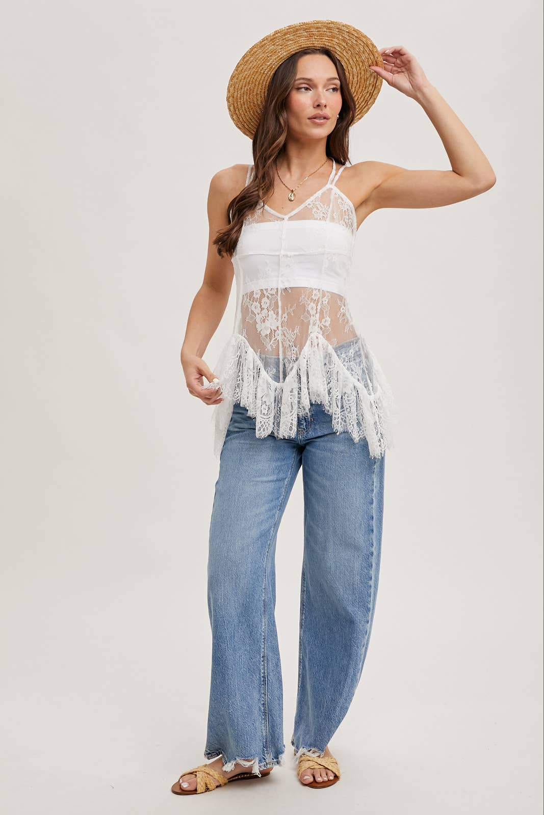 Bluivy - Venta al por mayor Camisola - Mujer - TÚNICA CAMISETA DE ENCAJE TRANSPARENTE24