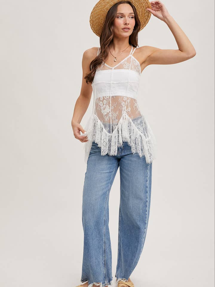 Bluivy - Venta al por mayor Camisola - Mujer - TÚNICA CAMISETA DE ENCAJE TRANSPARENTE24