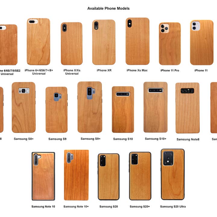 OTTO CASE - Venta al por mayor Funda para móvil - Unisex - Funda de teléfono impresa en color madera de cerezo para iPhone y Samsung